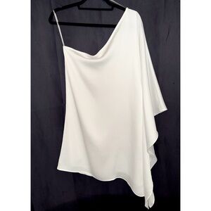 *NWOT* White One Shoulder Mini Dress - Size Large
